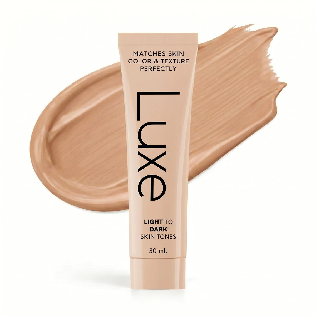 LUXE front packaging showing sleek bottle and immediate clarity benefit