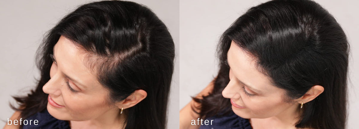LUXE close-up of fiber texture highlighting natural look and blendability