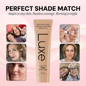 Luxe ingredients visual highlighting hyaluronic acid and niacinamide for hydration