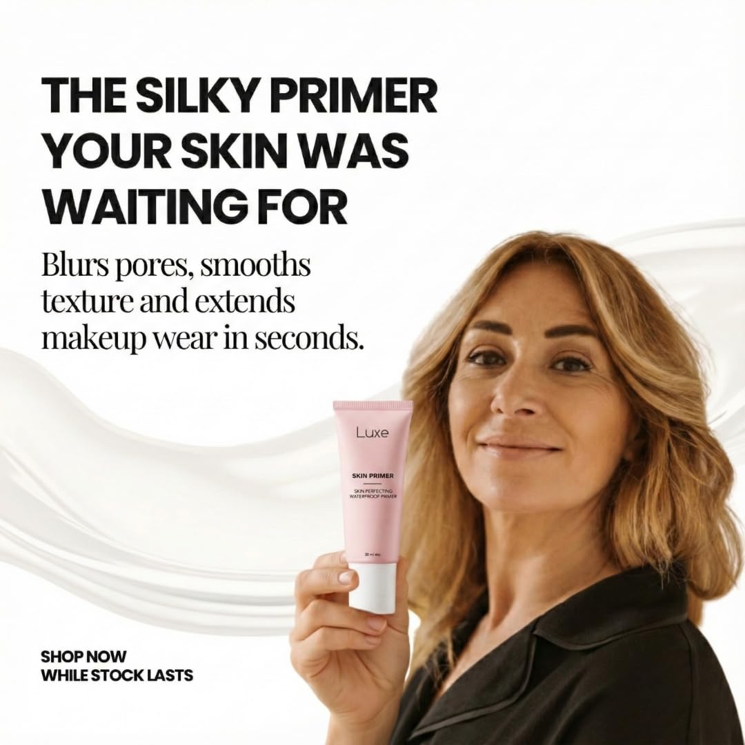 LUXE primer label ingredients list highlighting niacinamide and hyaluronic benefit