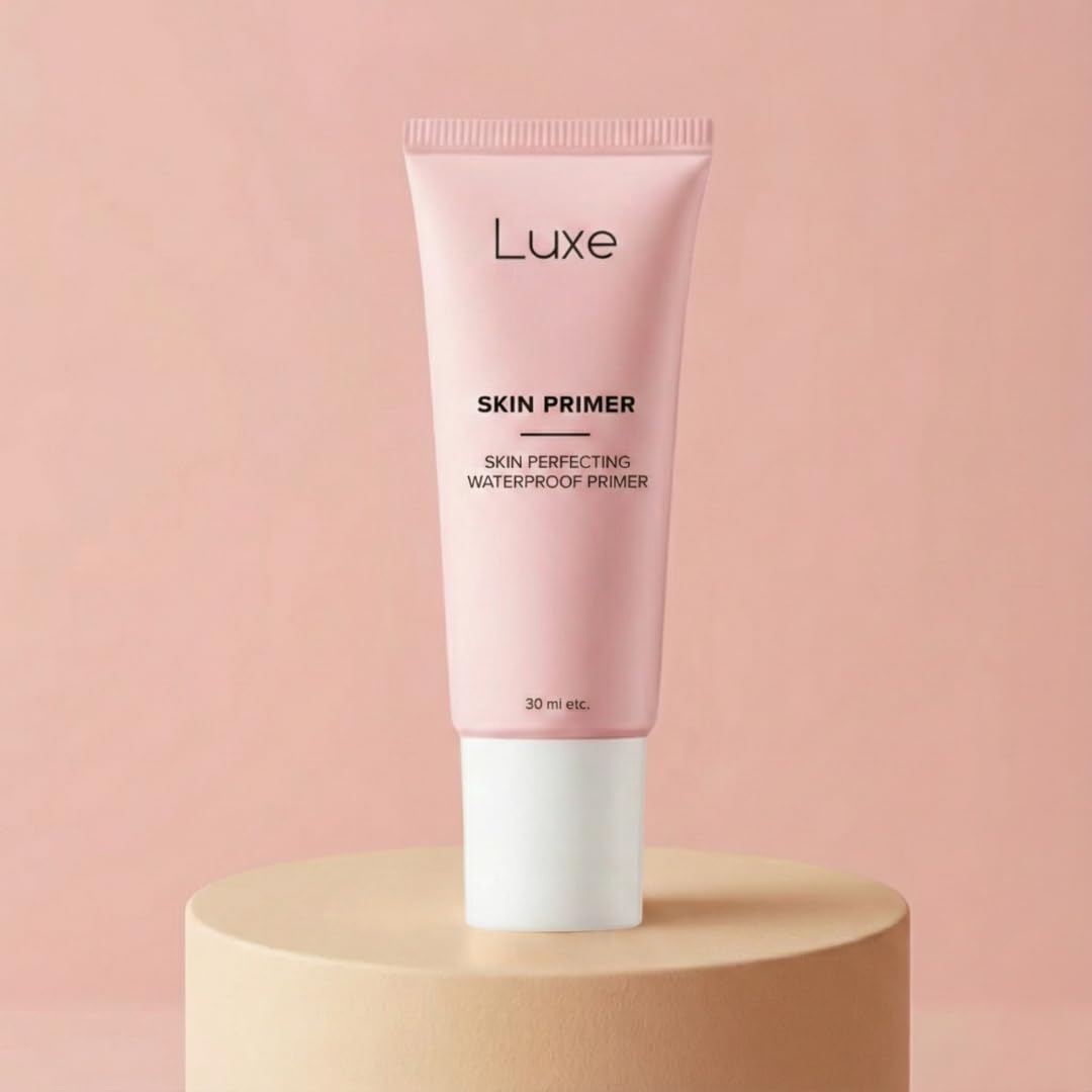 LUXE primer lifestyle morning routine with product boosting long-wear makeup benefit