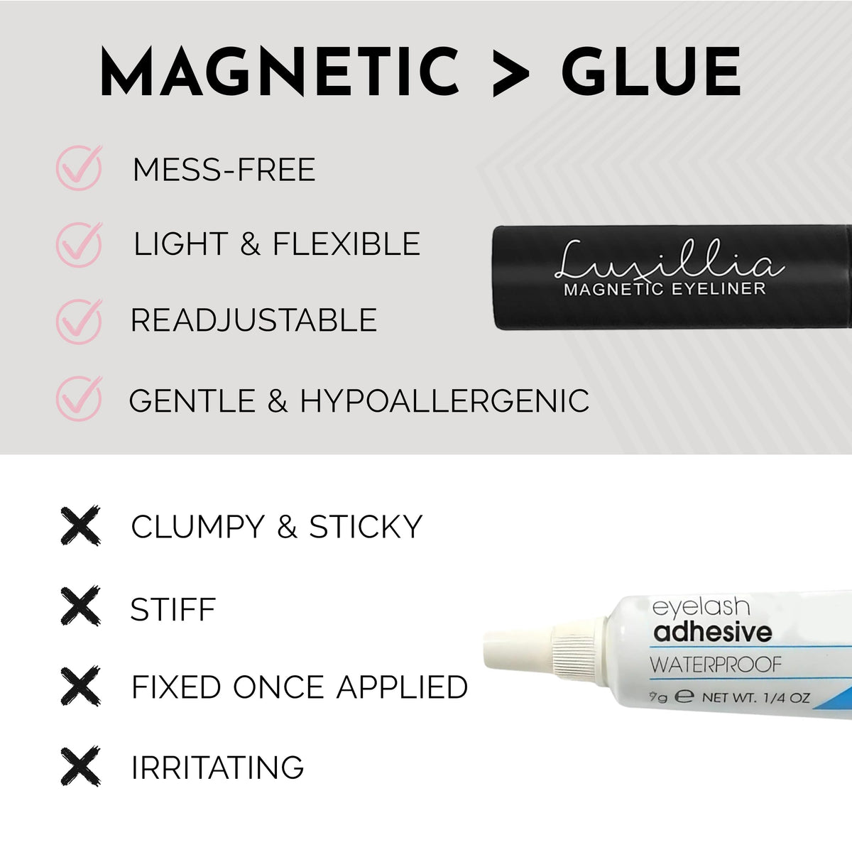Luxillia applicator detail demonstrating precise, easy lash placement