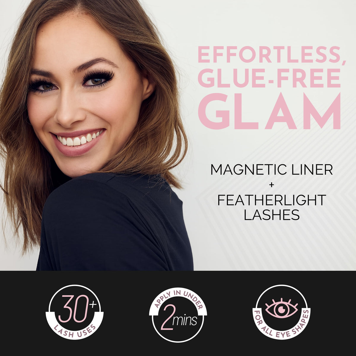 Luxillia lash strips neatly arranged to show style variety