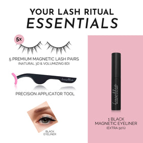 Luxillia waterproof magnetic eyeliner pen demonstrating precision
