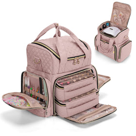 LUXJA front view showing pale rose bag and handles, portable protection