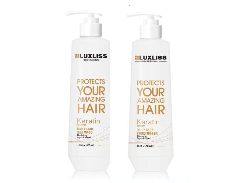 Luxliss front packaging pair showing bottles and benefits