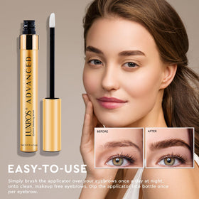 LUXROS serum texture closeup highlighting smooth formula for easy nightly use