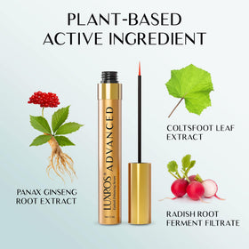 LUXROS clear serum texture on hand emphasizing lightweight absorbency