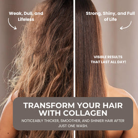 LUXURY TREND argan oil and keratin ingredients emphasizing repair