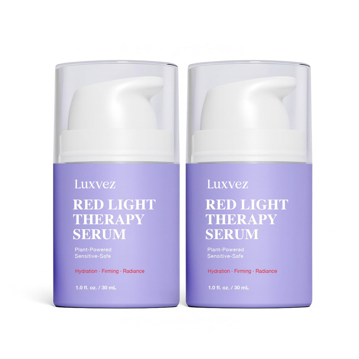 Luxvez front packaging shows two bottles, clear gel and device-ready