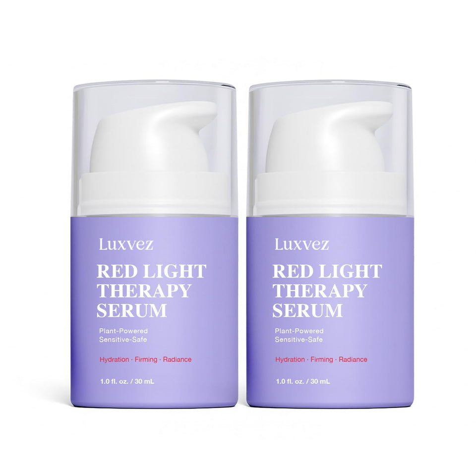 Luxvez front packaging shows two bottles, clear gel and device-ready
