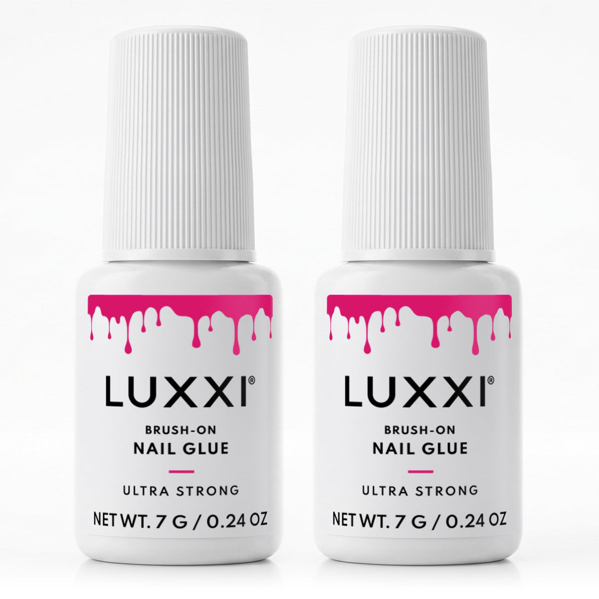 LUXXI front packaging showing two pink gel tubes and clear benefits