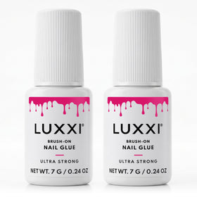 LUXXI front packaging showing two pink gel tubes and clear benefits