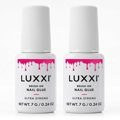 LUXXI front packaging showing two pink gel tubes and clear benefits
