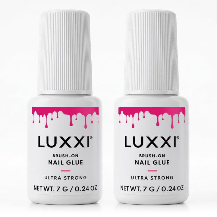 LUXXI front packaging showing two pink gel tubes and clear benefits