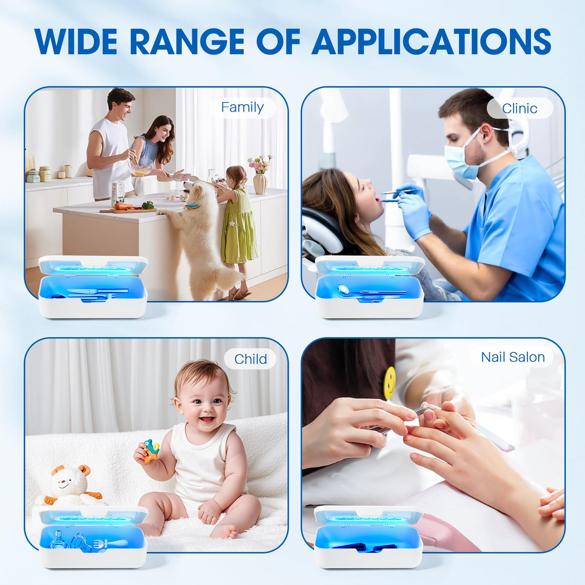LXIANGN sterilizer on salon counter illustrating professional-ready appearance and efficiency