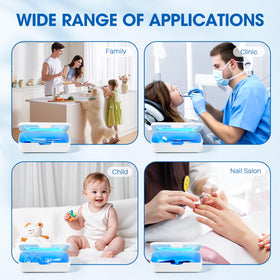 LXIANGN sterilizer on salon counter illustrating professional-ready appearance and efficiency