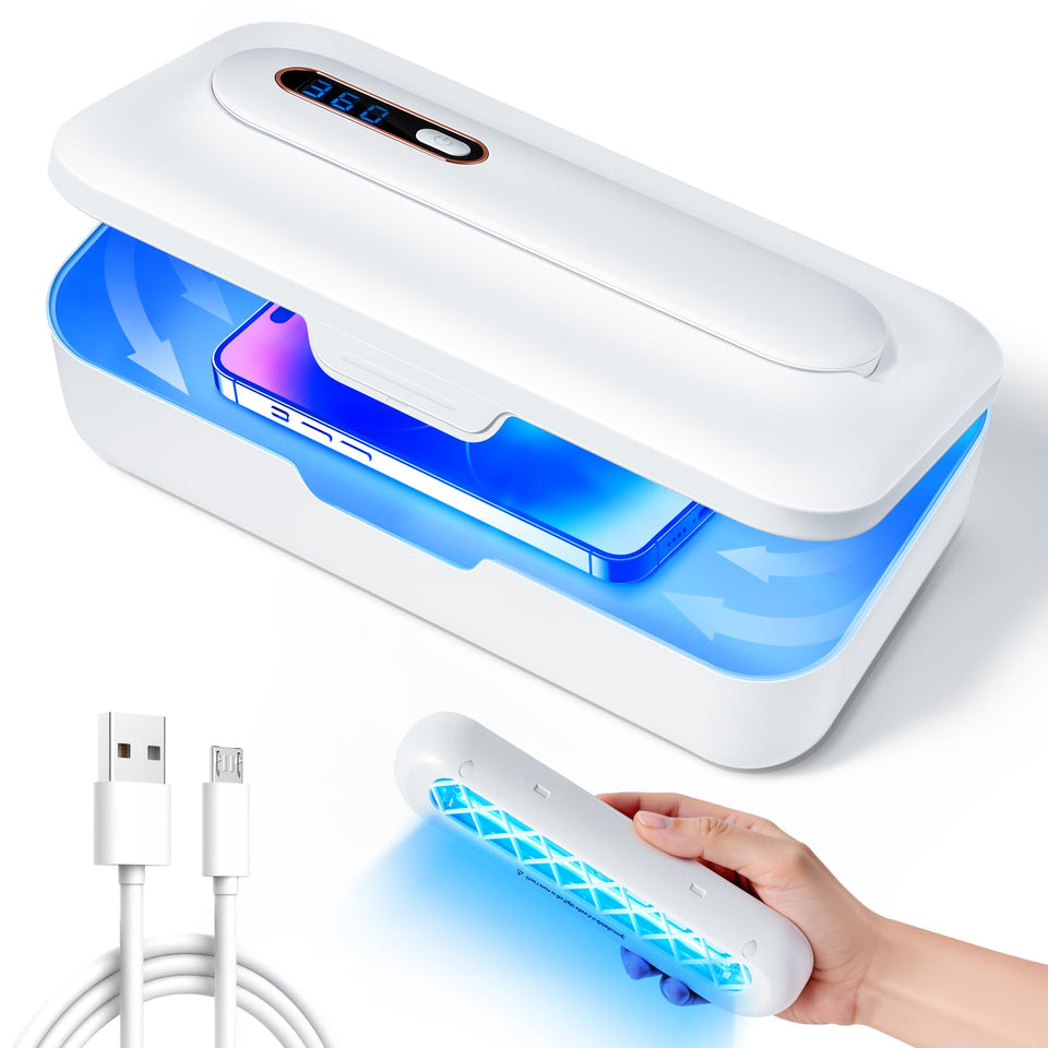 LXIANGN front view of sterilizer box showing controls and LED display for easy timing