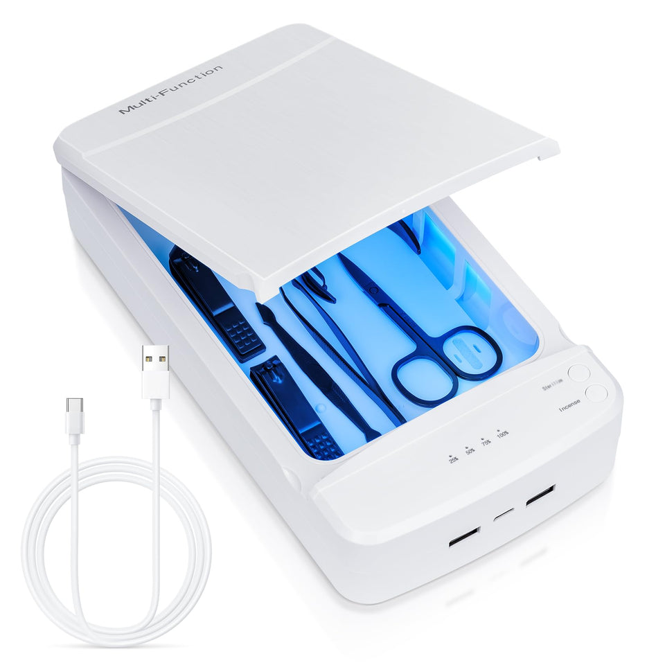 LXIANGN front view showing compact sterilizer and clean modern design benefit portability