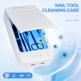 LXIANGN open sterilizer with manicure tools inside demonstrating organized quick sanitizing benefit
