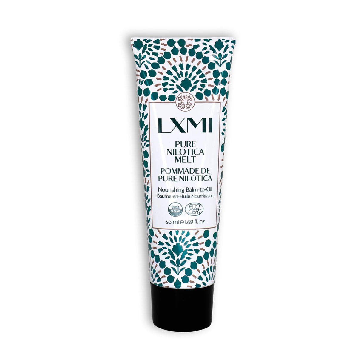 LXMI front packaging showing the recyclable aluminum tube and brand