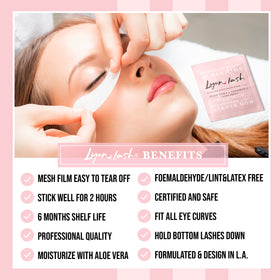 Lyon Lash close-up of hydrogel texture highlighting aloe infusion and lint-free surface
