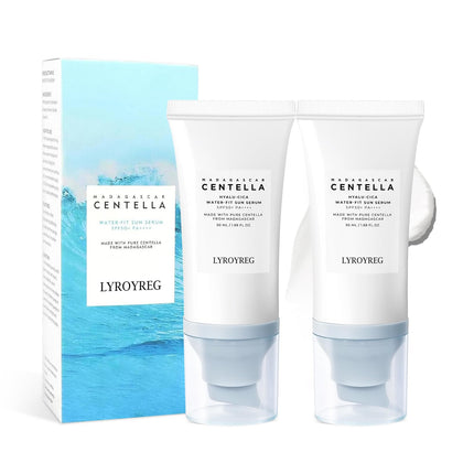 LYROYREG front packaging showing two tubes and SPF 50 protection