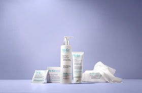 m-61 kaolin clay and seaweed flatlay highlighting natural, soothing ingredients