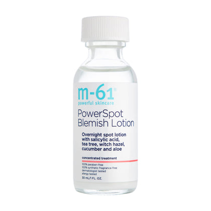 m-61 front bottle showing product branding and compact size, easy overnight use