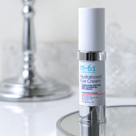 m-61 label closeup showing ingredient list and clean formulation benefit