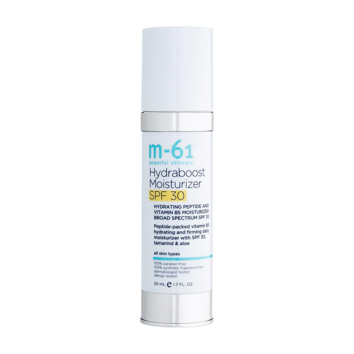 m-61 front tube showing product and SPF 30 protection benefit