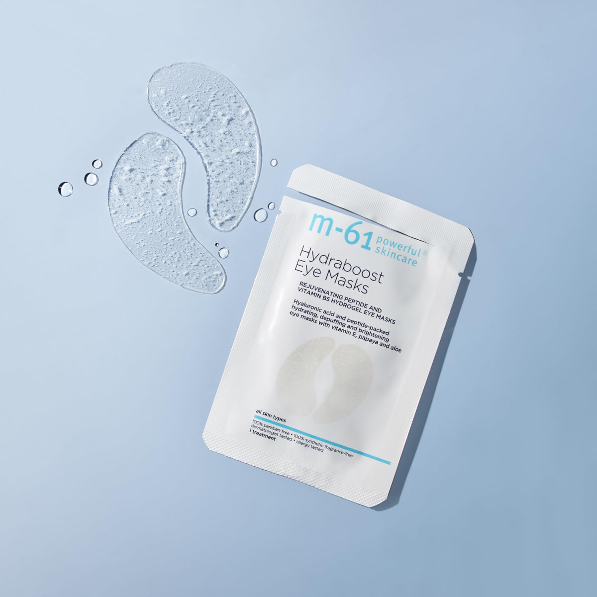 m-61 eye masks on bathroom vanity indicating easy at-home spa refresh