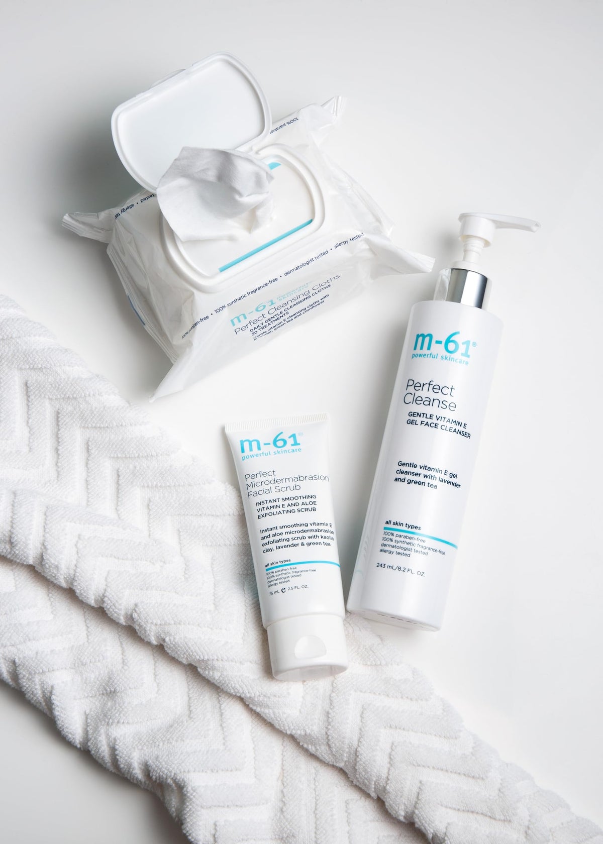 m-61 scrub being used as mask in bathroom, quick one-minute benefits