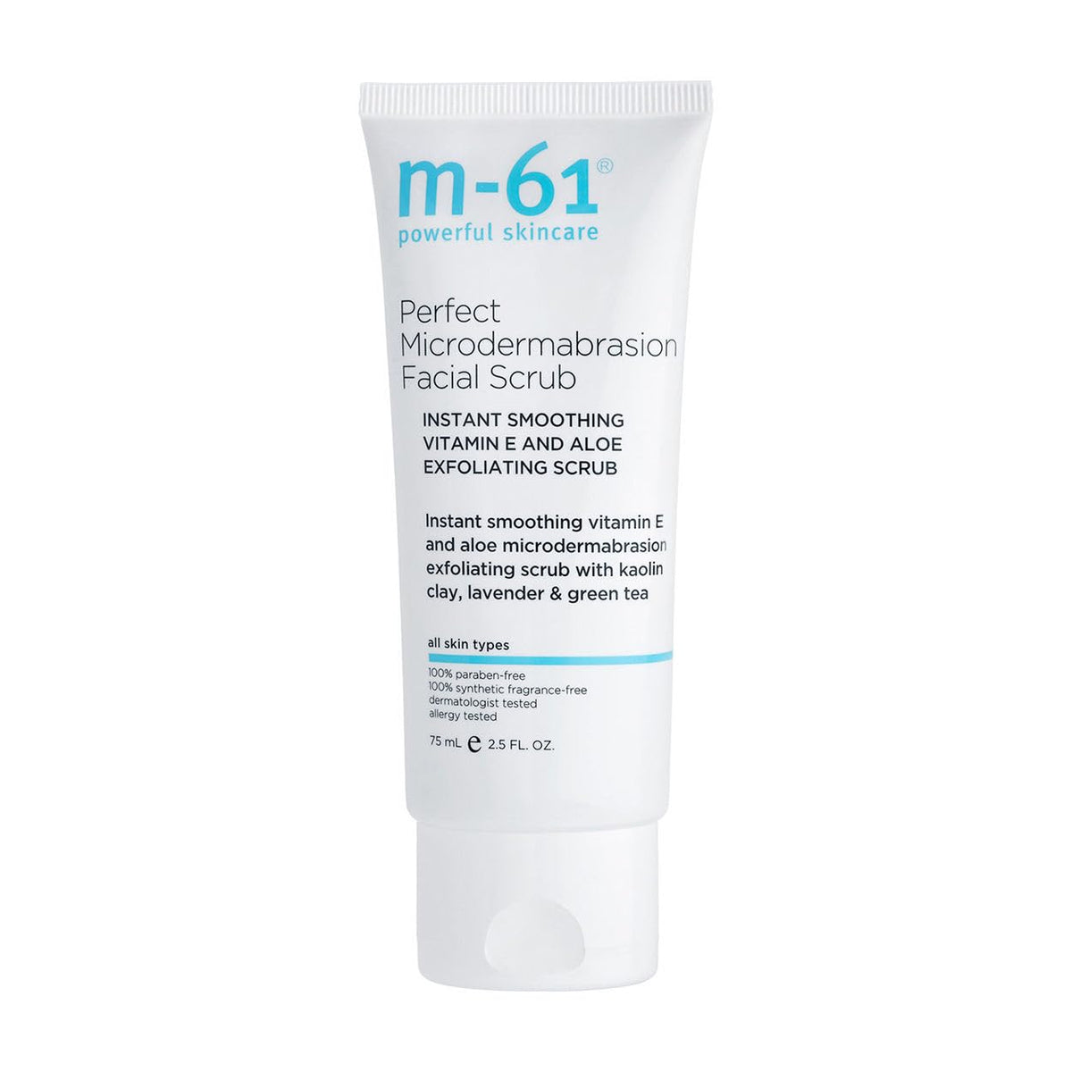 m-61 front packaging showing tube and product name, clear benefits