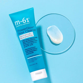 m-61 subdued foam lather on palm illustrating non-drying cleanse