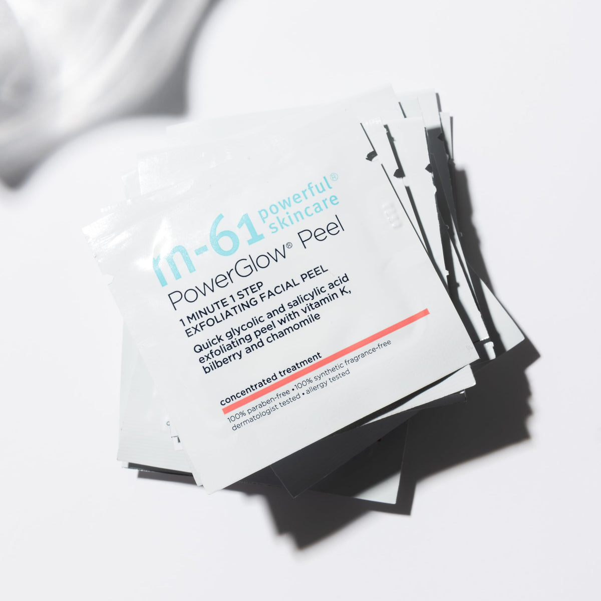 m-61 pad soaked in solution showing active formula ready for use and convenience