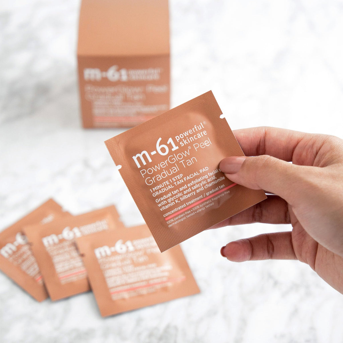m-61 ingredient callout card showing glycolic and salicylic benefits