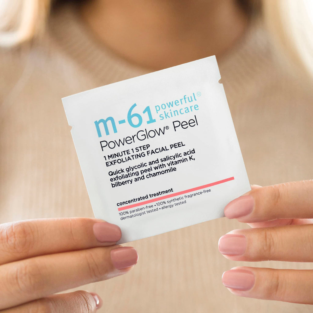 m-61 solution texture drop illustrating active acids for resurfacing