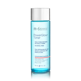 m-61 PowerGlow toner front packaging showing bottle and branding for quick identification