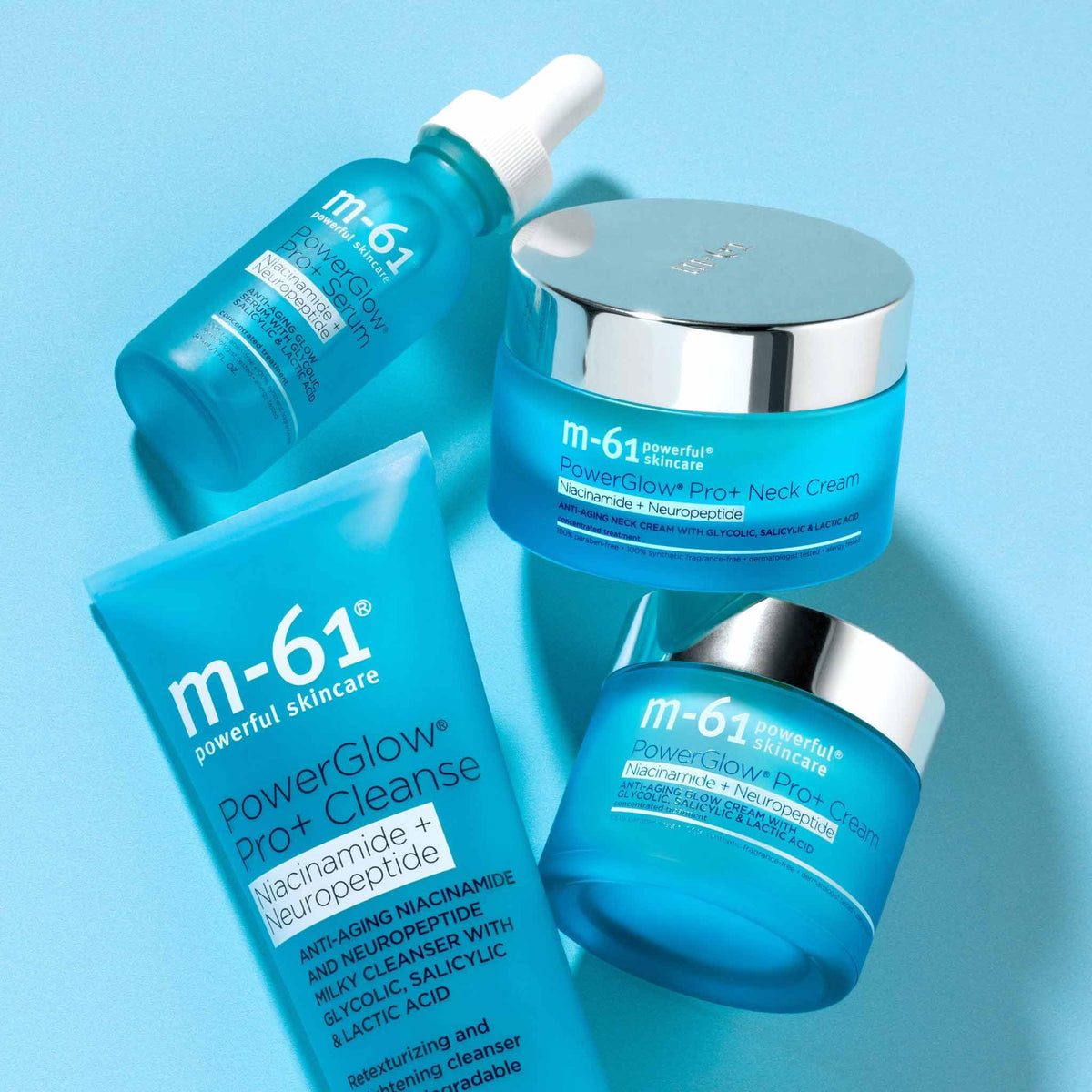 m-61 applying cleanser to wet face demonstrating gentle use
