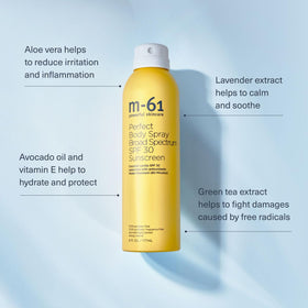 m-61 bottle in hand for scale showing convenient travel size