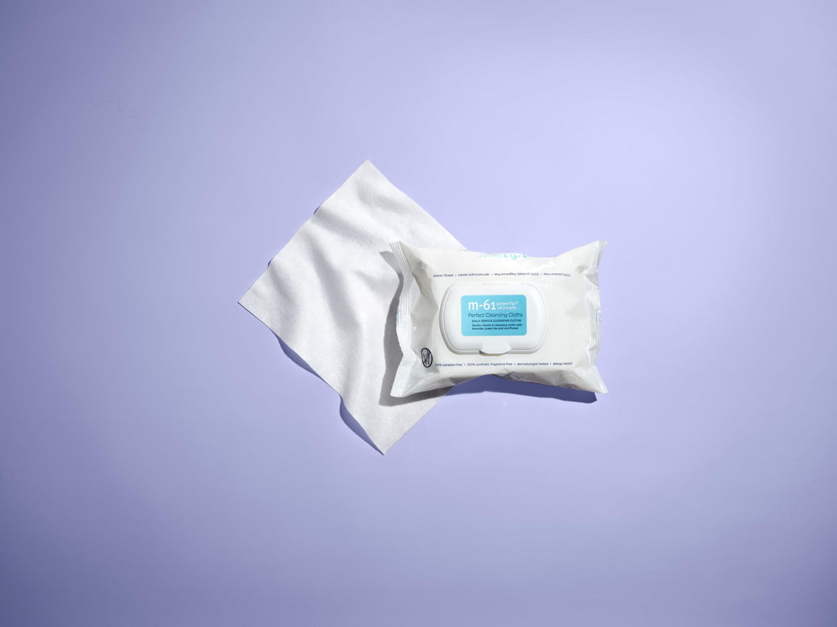 m-61 hand holding cloth showing size and convenient portability benefit