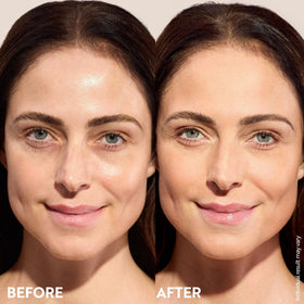 M. Asam primer blended into tinted cream to show customizable coverage