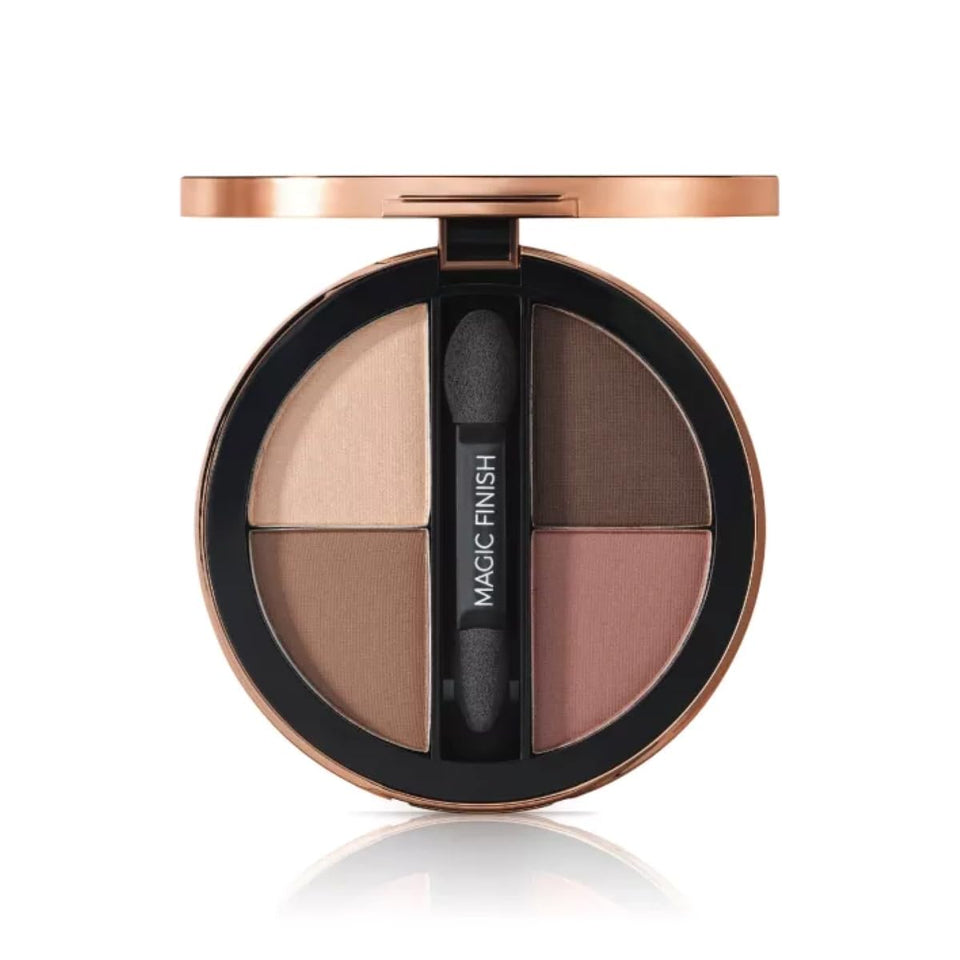 M. Asam palette front view with mirror and applicator for quick, polished eyes