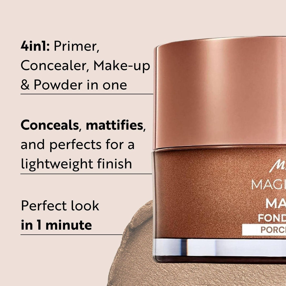 M. Asam mousse texture close-up revealing silky finish and blendability