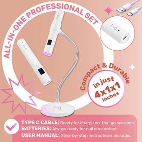 M GlamCure GO label and controls detail demonstrating touch-screen ease of use