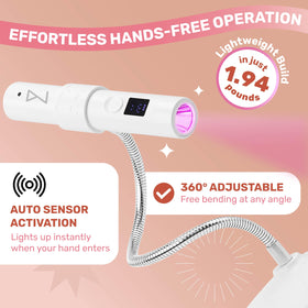 M GlamCure GO lifestyle travel setup in a kit for mobile technicians on-the-go