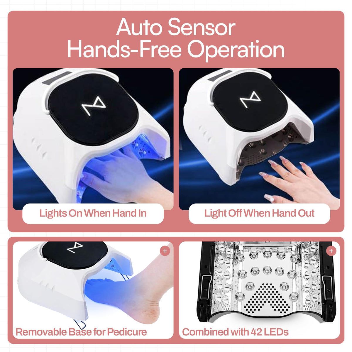 M GlowPro on a home salon table in a lifestyle scene ideal for at-home or mobile services
