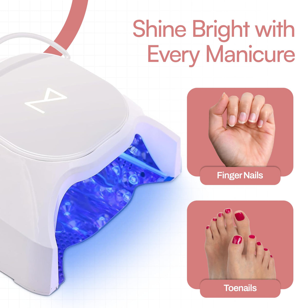 M GlowPro boxed packaging with charger and manual for easy setup