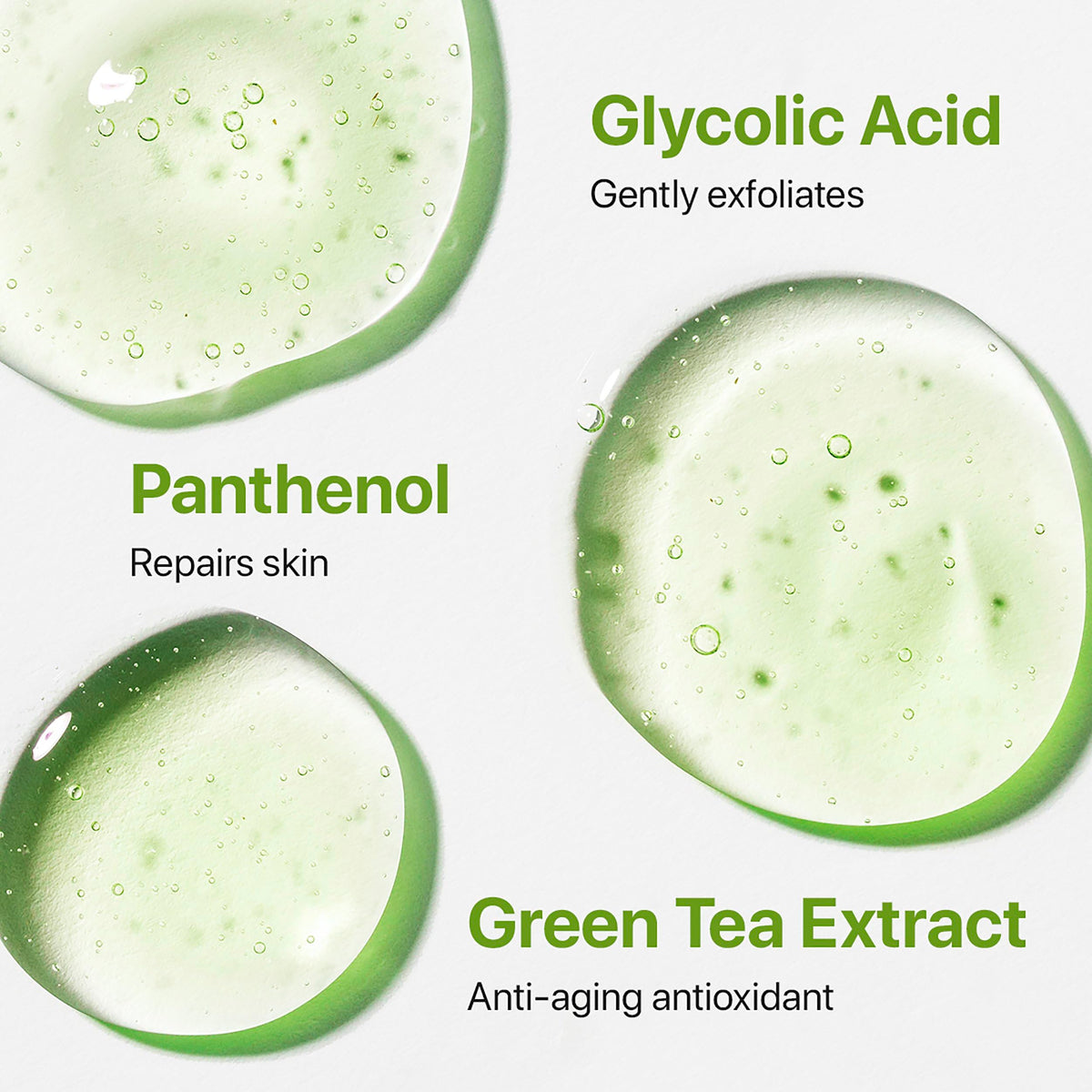 M-REDI ingredient label showing glycolic acid and vitamins for resurfacing benefits